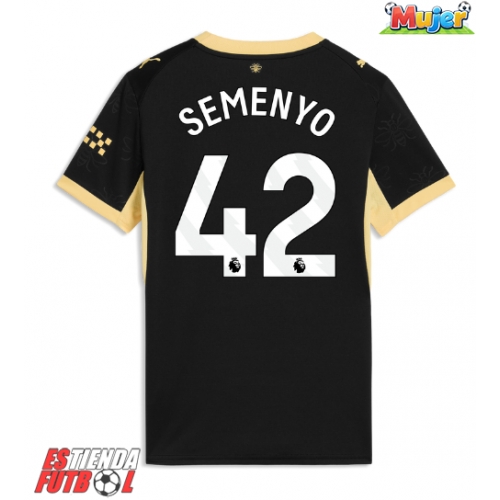 Manchester City Antoine Semenyo #42 Segunda Equipación Mujer 2026-27 Manga Corta